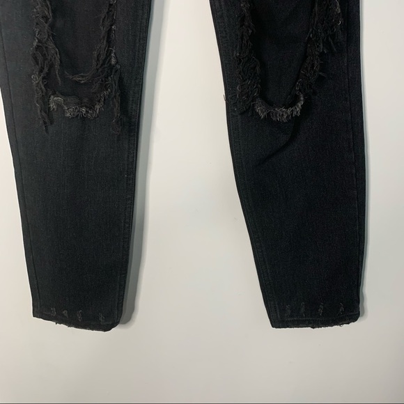 UNIF x UO black high waisted Twerk Jeans - Picture 3 of 10